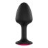 Dorcel Geišos Kamštis Ruby XL - rožinis akmenimis analinis dildo (juodas) 