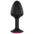 Dorcel Geisha Plug Ruby XL - rožinio akmens analinis kaištis (juodas)