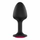 Dorcel Geišos Kamštis Ruby XL - rožinis akmenimis analinis dildo (juodas) 