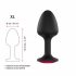 Dorcel Geišos Kamštis Ruby XL - rožinis akmenimis analinis dildo (juodas) 