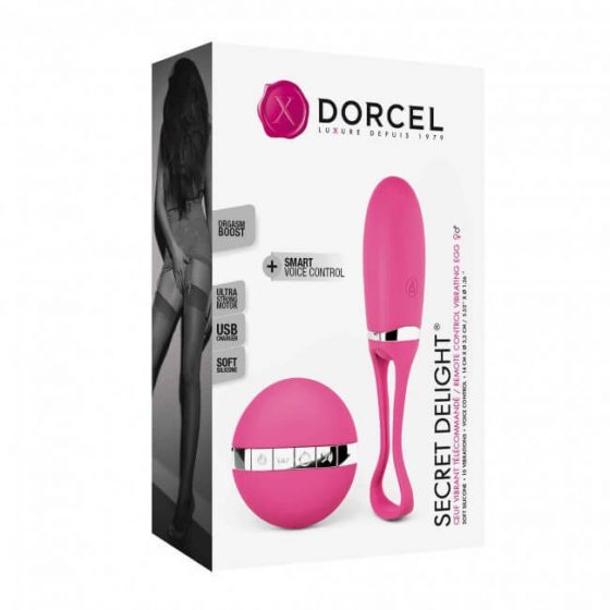 Dorcel Secret Delight – akumuliatorinis, radijo bangomis valdomas vibrokiaušinis (rožinis)