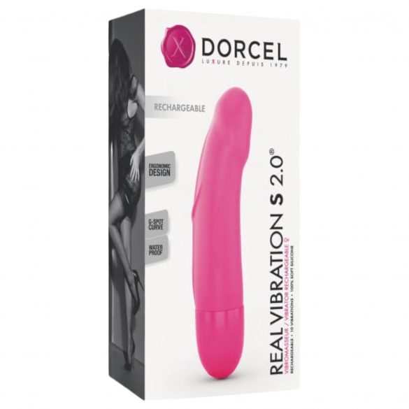 Dorcel Real Vibration S 2.0 - akumuliatorinis vibratorius (rožinis) 