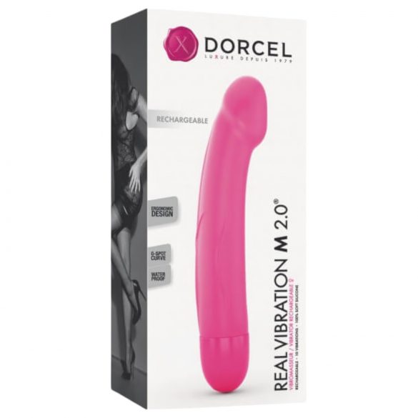 Dorcel Real Vibration M 2.0 - įkraunamas vibratorius (rožinis) 