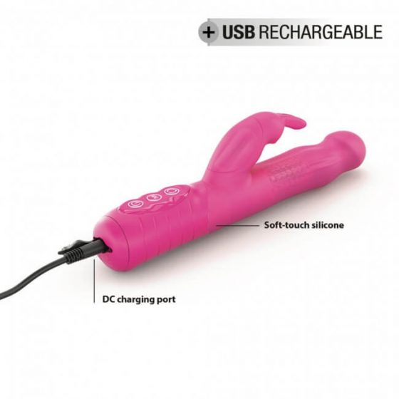 Dorcel Baby Rabbit 2.0 - įkraunamas vibratorius su klitorio stimuliatoriumi (rožinis)