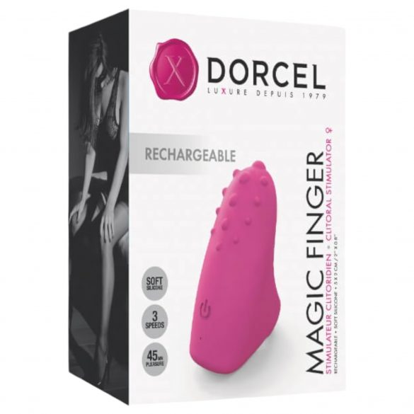 Dorcel Magijos Pirštas - įkraunamas, pirštinis vibratorius (rožinis) 