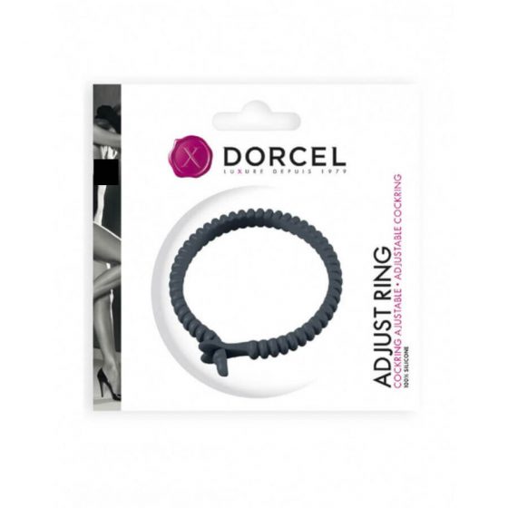 Dorcel - reguliuojamas silikoninis penio žiedas (pilkas)