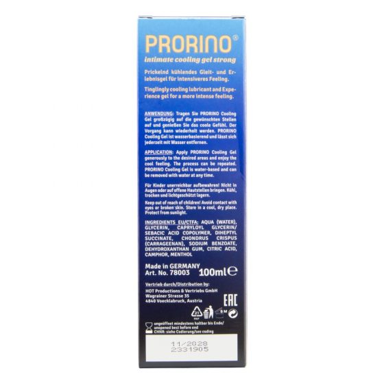 HOT Prorino - stipriai vėsinantis intymus kremas vyrams (100ml)