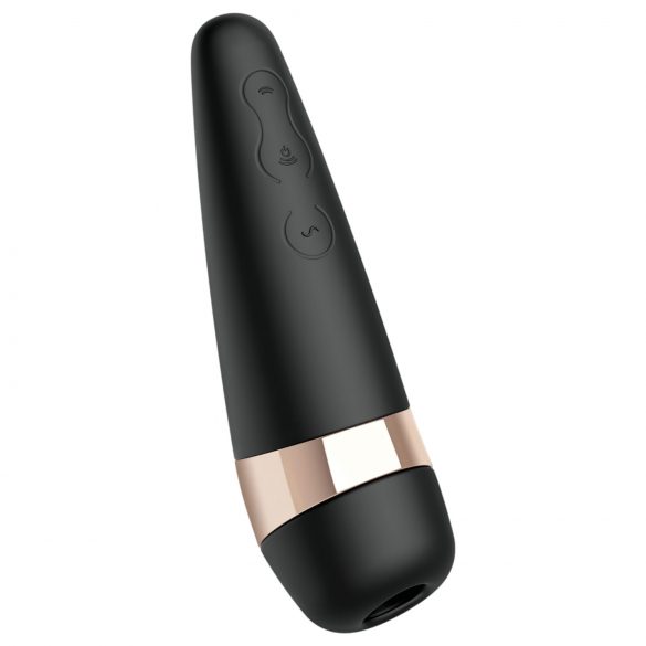 Satisfyer Pro 3+ - atsparus vandeniui, įkraunamas klitorio stimuliatorius vibratorius (juodas)