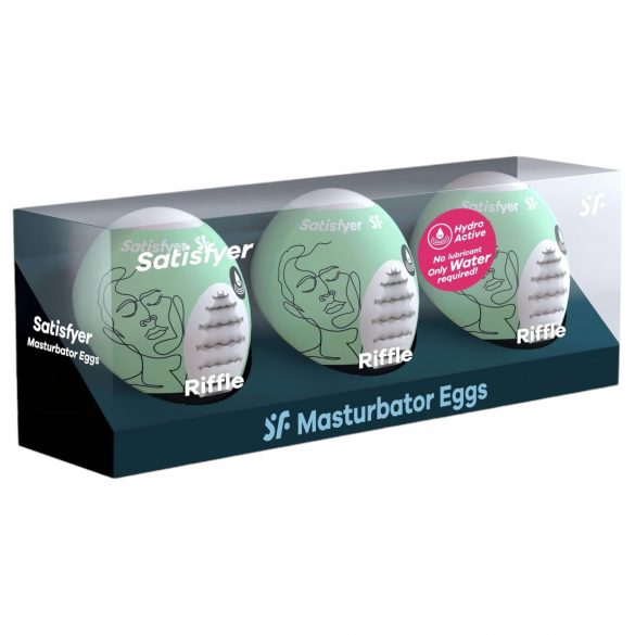 Satisfyer Egg Riffle - masturbacinis kiaušinių rinkinys (3 vnt.)