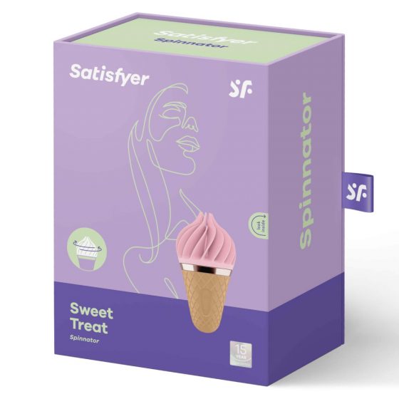 Satisfyer Sweet Treat - įkraunamas, besisukantis klitorio vibratorius (rožinė-ruda)