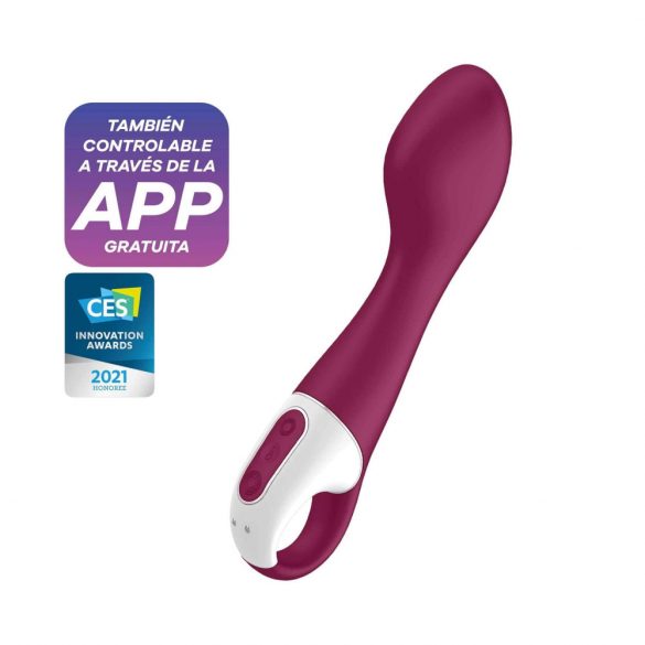 Satisfyer Karštoji Vietelė - įkraunamas, šildantis G-taško vibratorius (raudonas) 