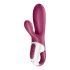 Satisfyer Hot Bunny - išmanusis šildantis vibratorius su klitorio rankenėle (raudonas) 