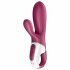 Satisfyer Hot Bunny - išmanusis šildantis vibratorius su klitorio rankenėle (raudonas) 