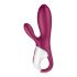 Satisfyer Hot Bunny - išmanusis šildantis vibratorius su klitorio rankenėle (raudonas) 