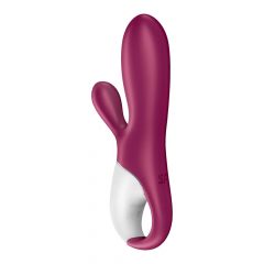  Satisfyer Hot Bunny - išmanusis šildantis vibratorius su klitorio rankenėle (raudonas)