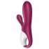 Satisfyer Hot Bunny - išmanusis šildantis vibratorius su klitorio rankenėle (raudonas) 