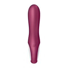   Satisfyer Hot Bunny - išmanusis šildantis vibratorius su klitorio rankenėle (raudonas)