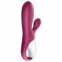 Satisfyer Hot Bunny - išmanusis šildantis vibratorius su klitorio rankenėle (raudonas) 