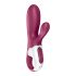 Satisfyer Hot Bunny - išmanusis šildantis vibratorius su klitorio rankenėle (raudonas) 