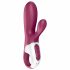 Satisfyer Hot Bunny - išmanusis šildantis vibratorius su klitorio rankenėle (raudonas) 