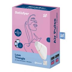   Satisfyer Love Triangle - išmanus oro bangų klitorio stimuliatorius (baltas)