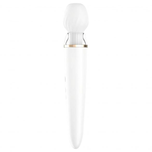 Satisfyer Double Wand-er - išmanusis masažuoklis vibratorius (baltas) 