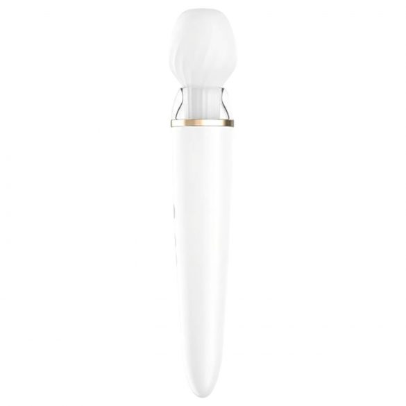 Satisfyer Double Wand-er - išmanus masažuoklis vibratorius (baltas)