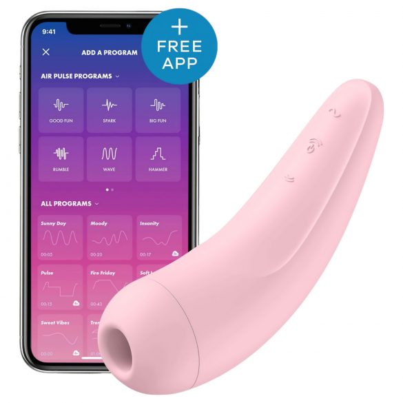 Satisfyer Curvy 2+ - protingas klitorio vibratorius (rožinis)