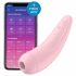 Satisfyer Curvy 2+ - išmanusis akumuliatoriaus oro bangų klitorio stimuliatorius vibratorius (rožinis) 