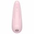 Satisfyer Curvy 2+ - išmanusis akumuliatoriaus oro bangų klitorio stimuliatorius vibratorius (rožinis) 