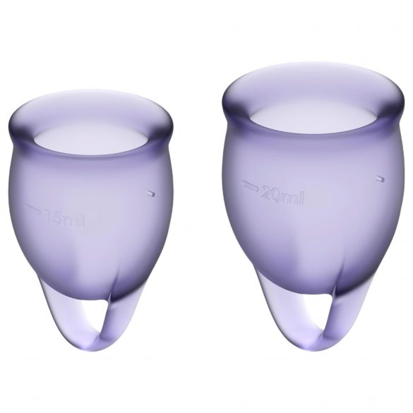 Satisfyer Feel Confident - menstruacinė taurelė (violetinė) - 2 vnt.