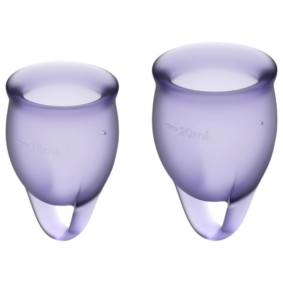 Satisfyer Feel Confident - menstruacinė taurelė (violetinė) - 2 vnt.