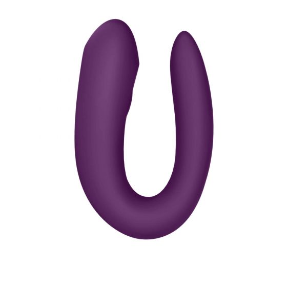 Satisfyer Double Joy - išmanusis, akumuliatorinis, atsparus vandeniui porų vibratorius (violetinis)