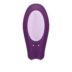   Satisfyer Double Joy - išmanusis, akumuliatorinis, atsparus vandeniui porų vibratorius (violetinis)