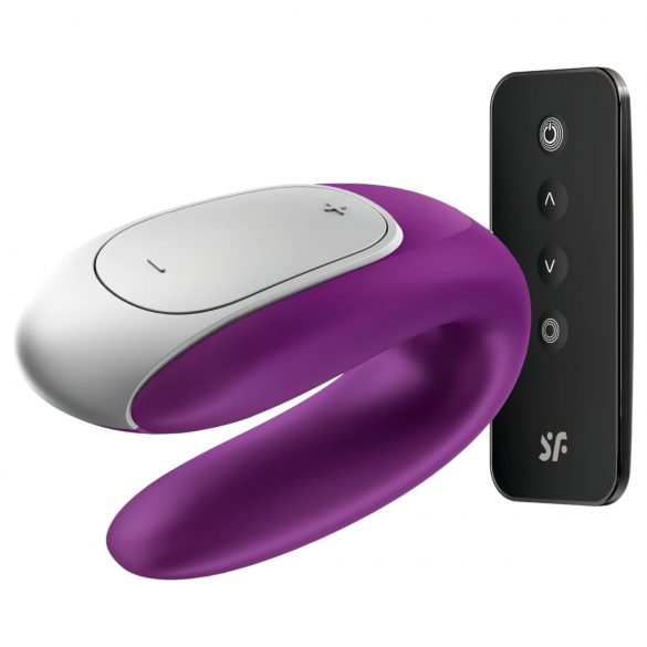 Satisfyer Double Fun - išmanusis porų vibratorius (violetinis)