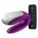 Satisfyer Double Fun - išmanus, atsparus vandeniui, belaidis porinis vibratorius (violetinis) 