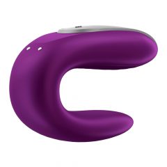   Satisfyer Double Fun - išmanus, atsparus vandeniui, belaidis porinis vibratorius (violetinis)
