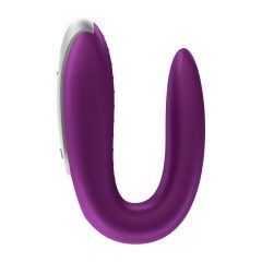   Satisfyer Double Fun - išmanus, atsparus vandeniui, belaidis porinis vibratorius (violetinis)