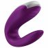 Satisfyer Double Fun - išmanus, atsparus vandeniui, belaidis porinis vibratorius (violetinis) 