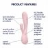 Satisfyer Mono Flex - išmanusis atsparus vandeniui vibratorius (šviesiai rožinis) 