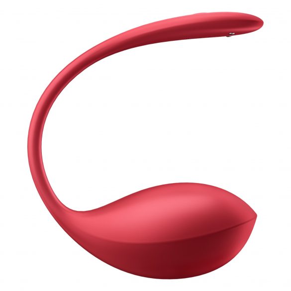 Satisfyer Shiny Petal - radijo bangomis valdomas vibruojantis kiaušinis (raudonas)