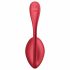 Satisfyer Shiny Petal - radijo bangomis valdomas vibruojantis kiaušinis (raudonas)