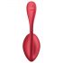 Satisfyer Shiny Petal - raudonas vibracinis kiaušinis su radijo valdymu