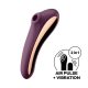 Satisfyer Dual Kiss - 2in1, akumuliatorinis vaginalinis ir klitorio vibratorius (violetinė) 