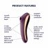 Satisfyer Dual Kiss - 2in1, akumuliatorinis vaginalinis ir klitorio vibratorius (violetinė) 