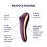 Satisfyer Dual Kiss - 2in1, įkraunamas vaginalinis ir klitorio vibratorius (violetinės spalvos)