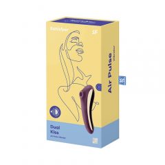   Satisfyer Dual Kiss - 2in1, akumuliatorinis vaginalinis ir klitorio vibratorius (violetinė)