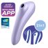 Satisfyer Dual Pleasure - vandeniui atsparus vaginalinis ir klitorio vibratorius (violetinis) 