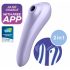 Satisfyer Dual Pleasure - vandeniui atsparus vaginalinis ir klitorio vibratorius (violetinis) 