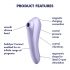 Satisfyer Dual Pleasure - išmanusis dvigubos funkcijos oro bangų vibratorius (violetinis)